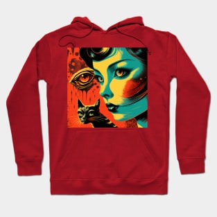 Retro Scifi Movie Cat Hoodie